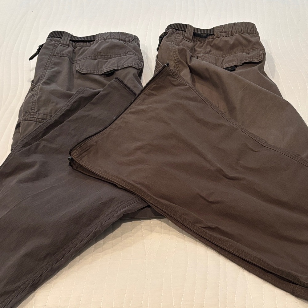 Men's Convertible Cargo Pants - Brown/Gray